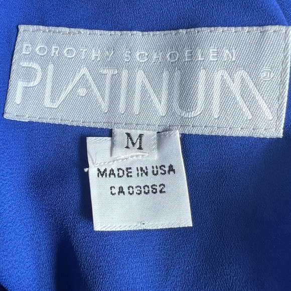 Platinum Dorothy Schoelen Vintage Jacket Blazer Sz M Artsy Boho Art to Wear Blue - Picture 7 of 7